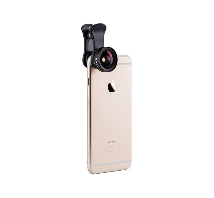 Kiwifotos Universal Vidvinkel & Makro 15x med klämma för mobiler